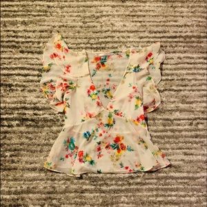 ZARA floral blouse